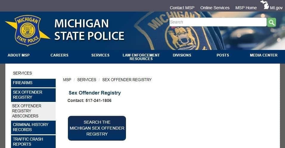 Michigan Sex Offender Registry